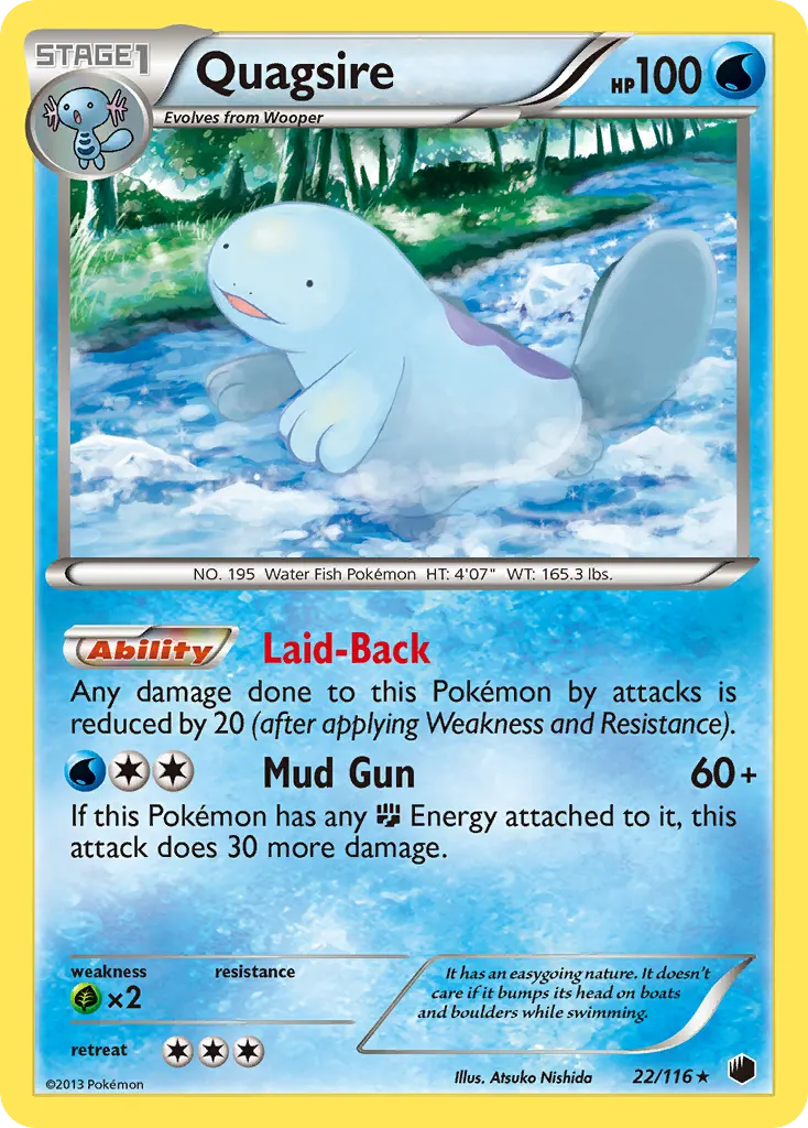Quagsire — Plasma Freeze 22 Pokémon card