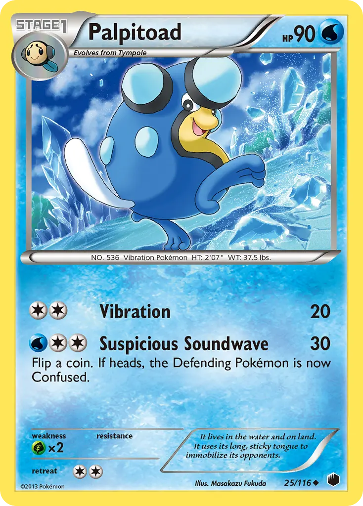 Palpitoad — Plasma Freeze 25 Pokémon card