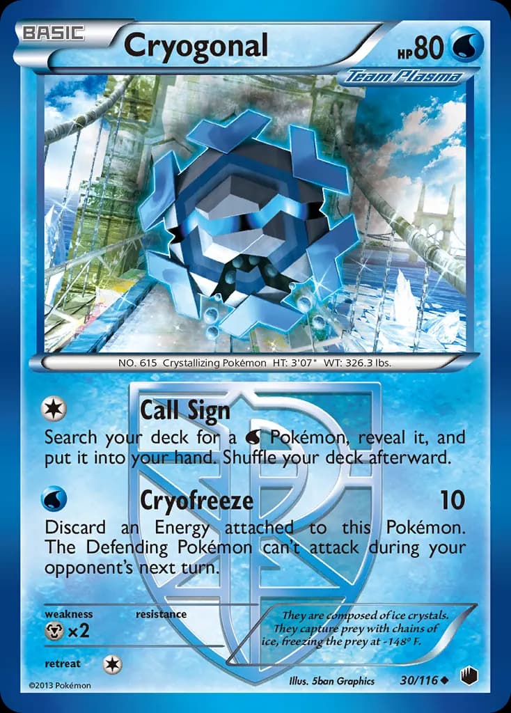 Cryogonal — Plasma Freeze 30 Pokémon card
