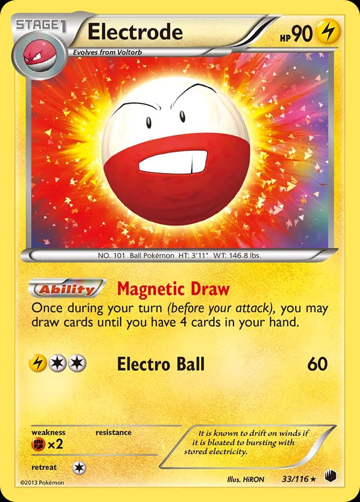 Electrode — Plasma Freeze 33 Pokémon card