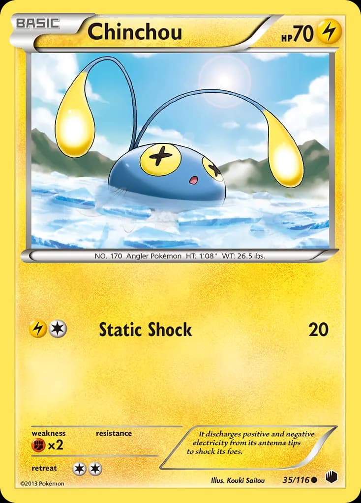 Chinchou — Plasma Freeze 35 Pokémon card