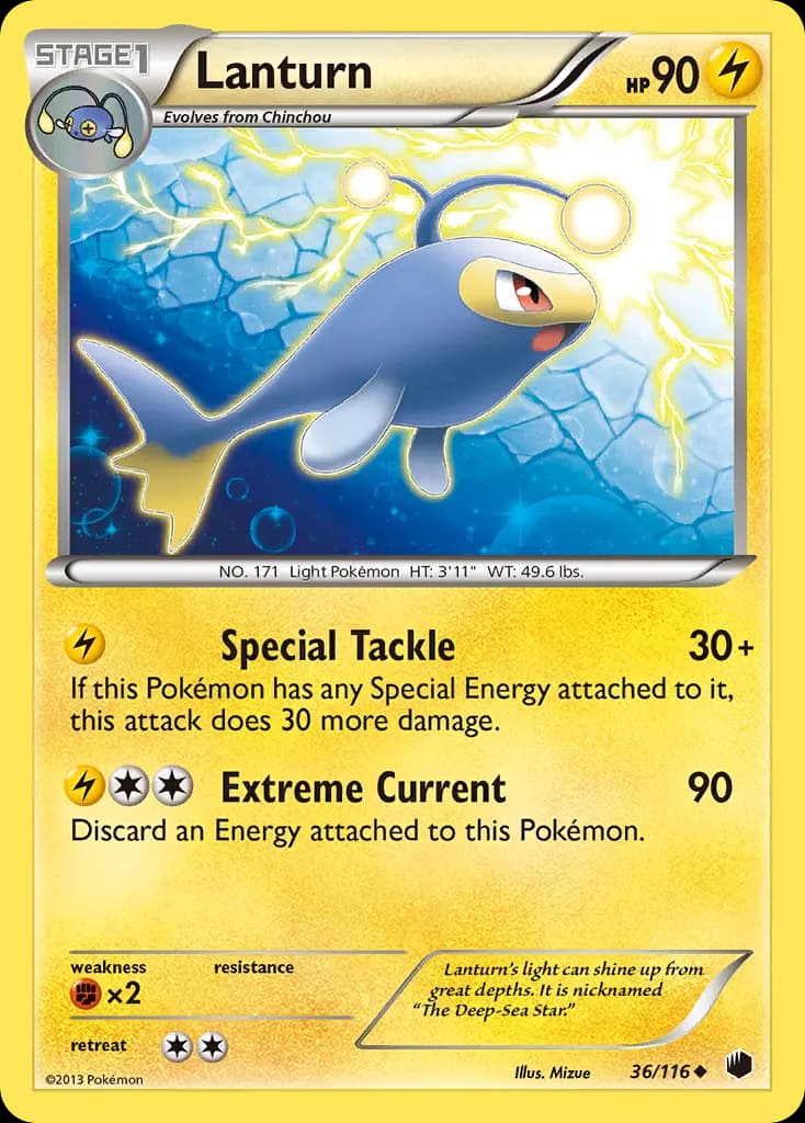 Lanturn — Plasma Freeze 36 Pokémon card