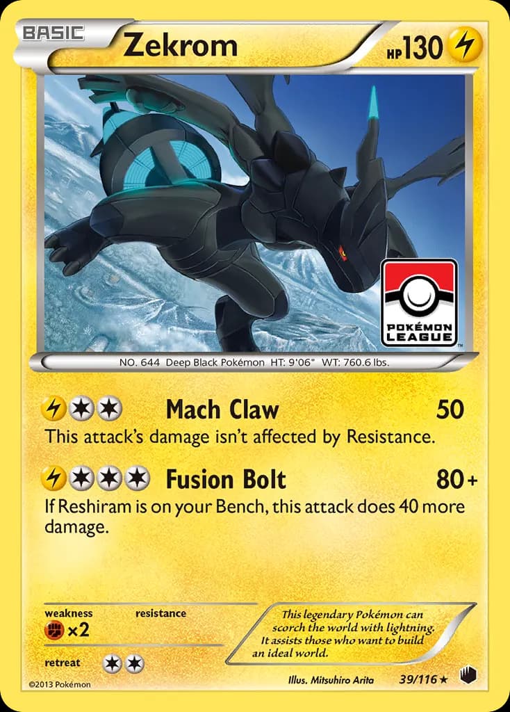 Zekrom — Plasma Freeze 39 Pokémon card