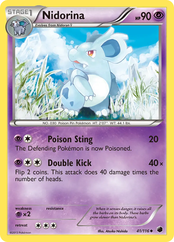 Nidorina — Plasma Freeze 41 Pokémon card