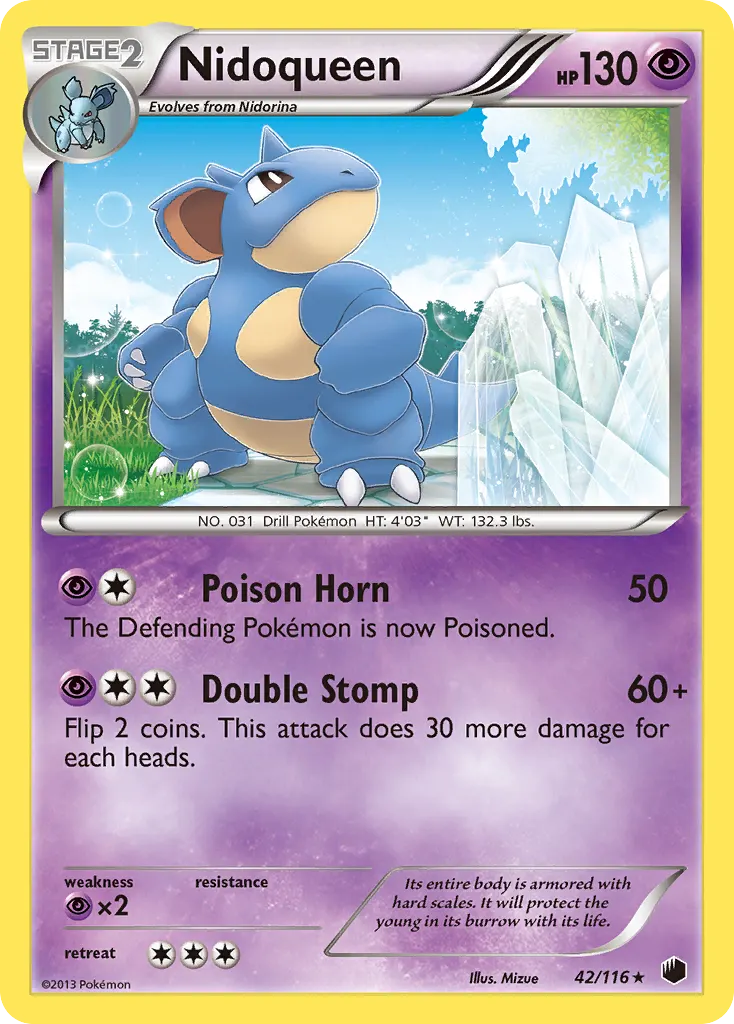Nidoqueen — Plasma Freeze 42 Pokémon card