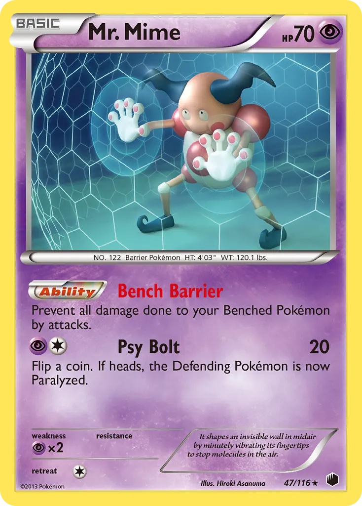Mr. Mime — Plasma Freeze 47 Pokémon card
