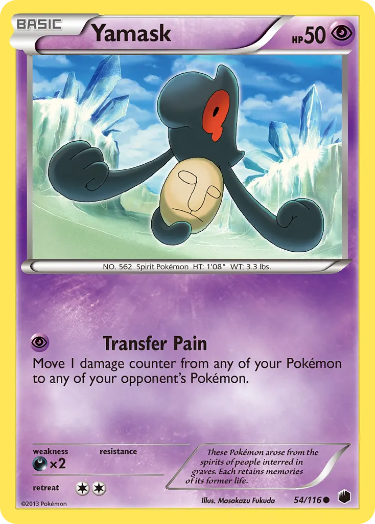 Yamask — Plasma Freeze 54 Pokémon card