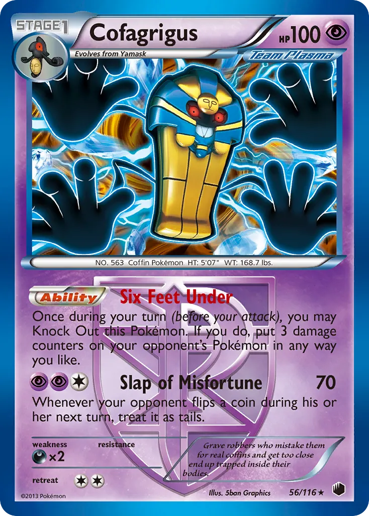 Cofagrigus — Plasma Freeze 56 Pokémon card