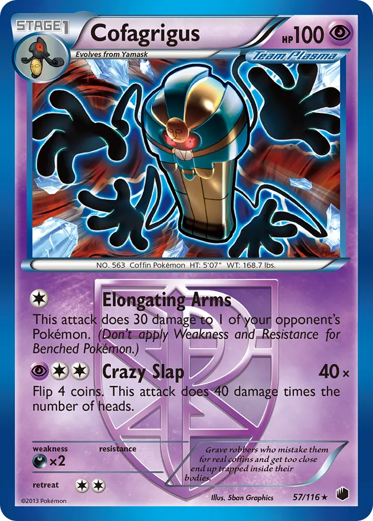 Cofagrigus — Plasma Freeze 57 Pokémon card