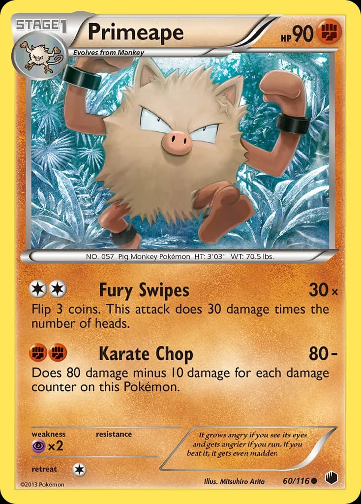 Primeape — Plasma Freeze 60 Pokémon card