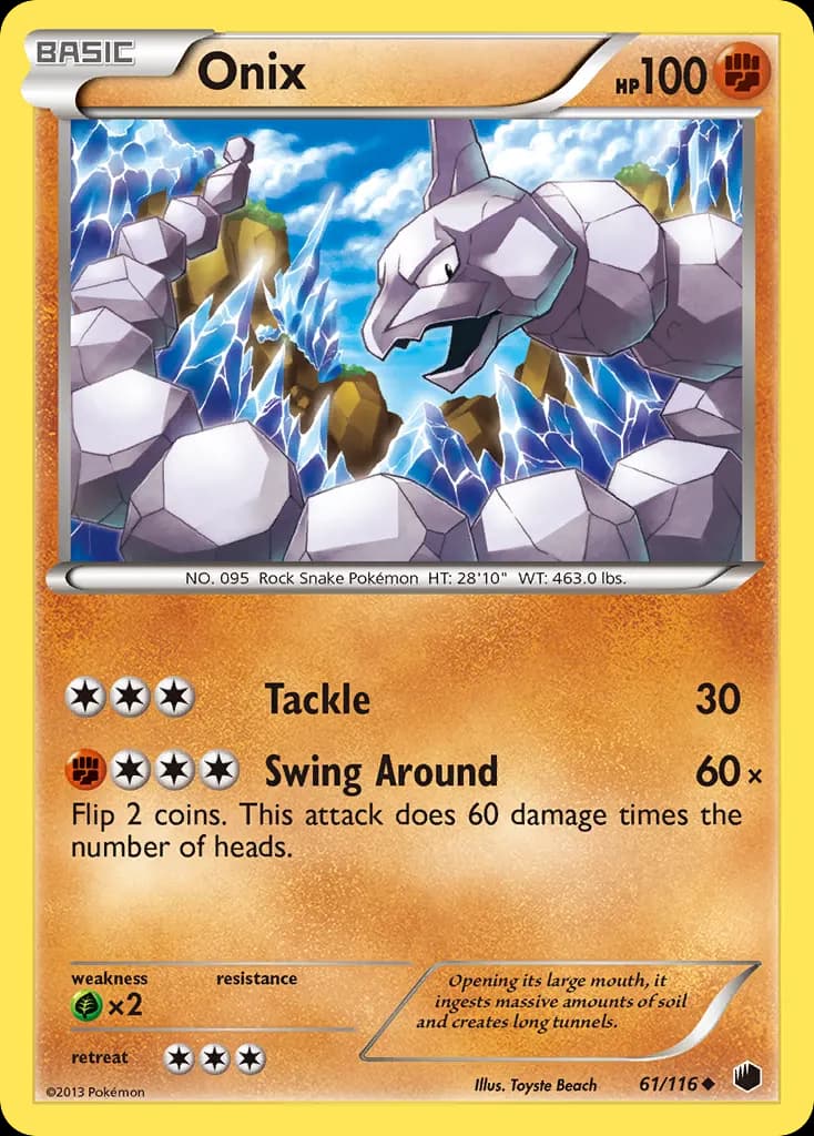 Onix — Plasma Freeze 61 Pokémon card