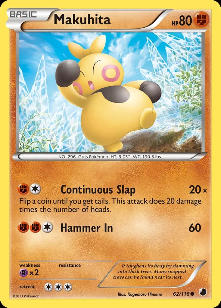 Makuhita — Plasma Freeze 62 Pokémon card