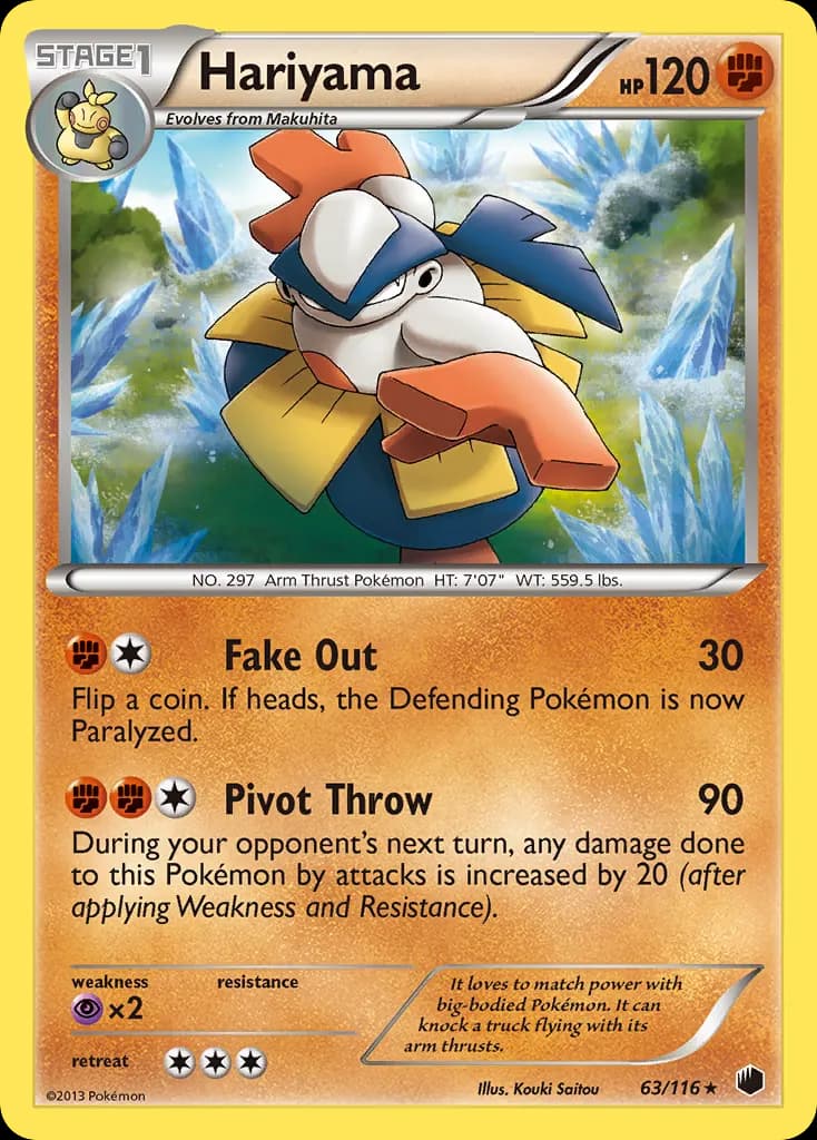 Hariyama — Plasma Freeze 63 Pokémon card
