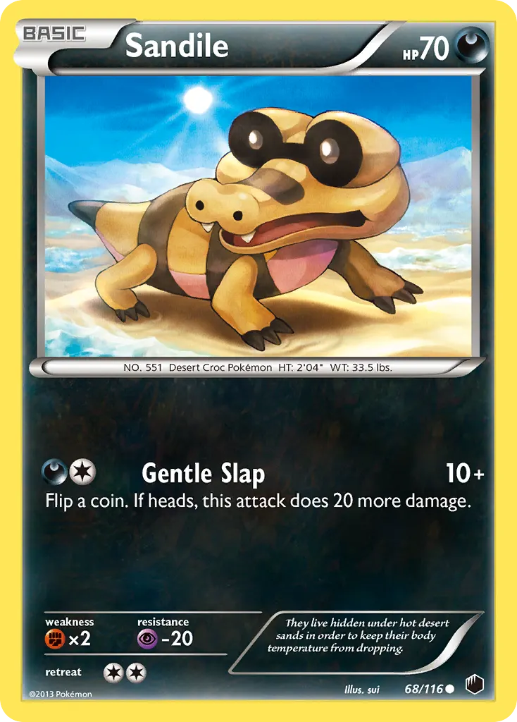 Sandile — Plasma Freeze 68 Pokémon card