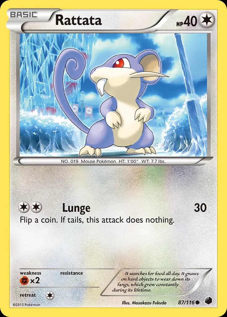 Rattata — Plasma Freeze 87 Pokémon card