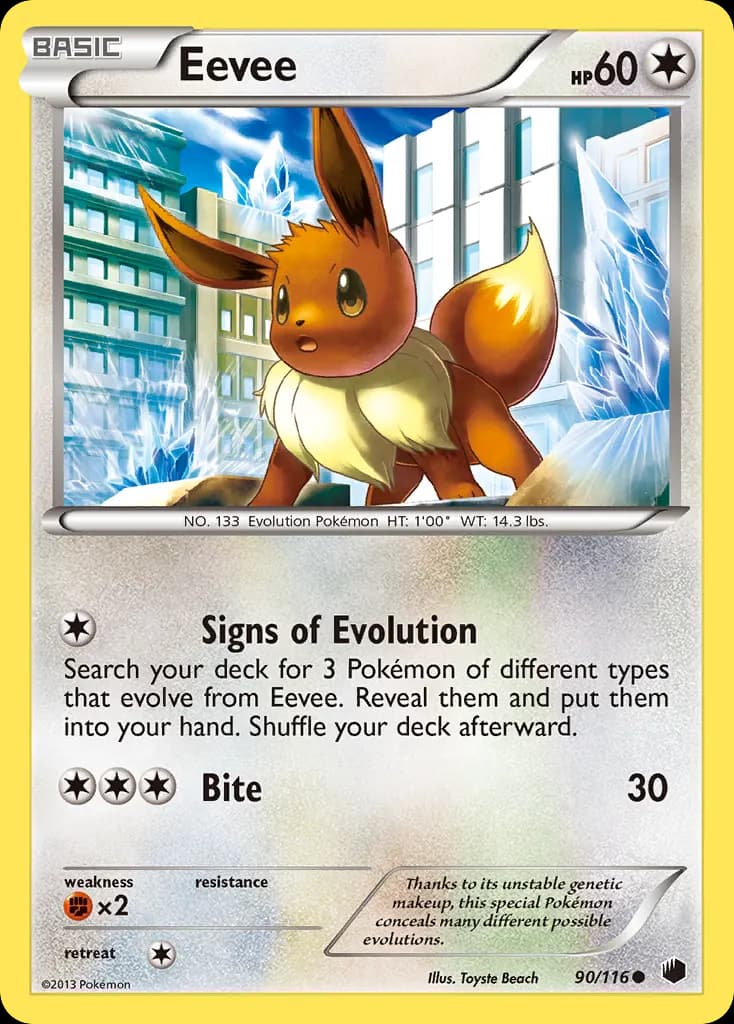 Eevee — Plasma Freeze 90 Pokémon card