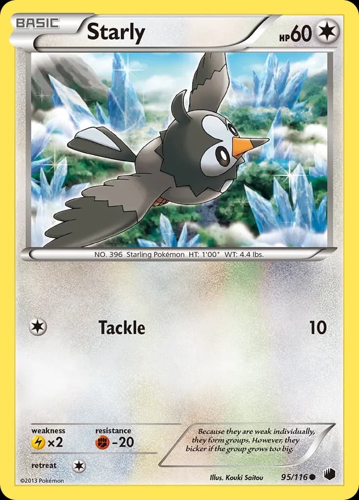 Starly — Plasma Freeze 95 Pokémon card