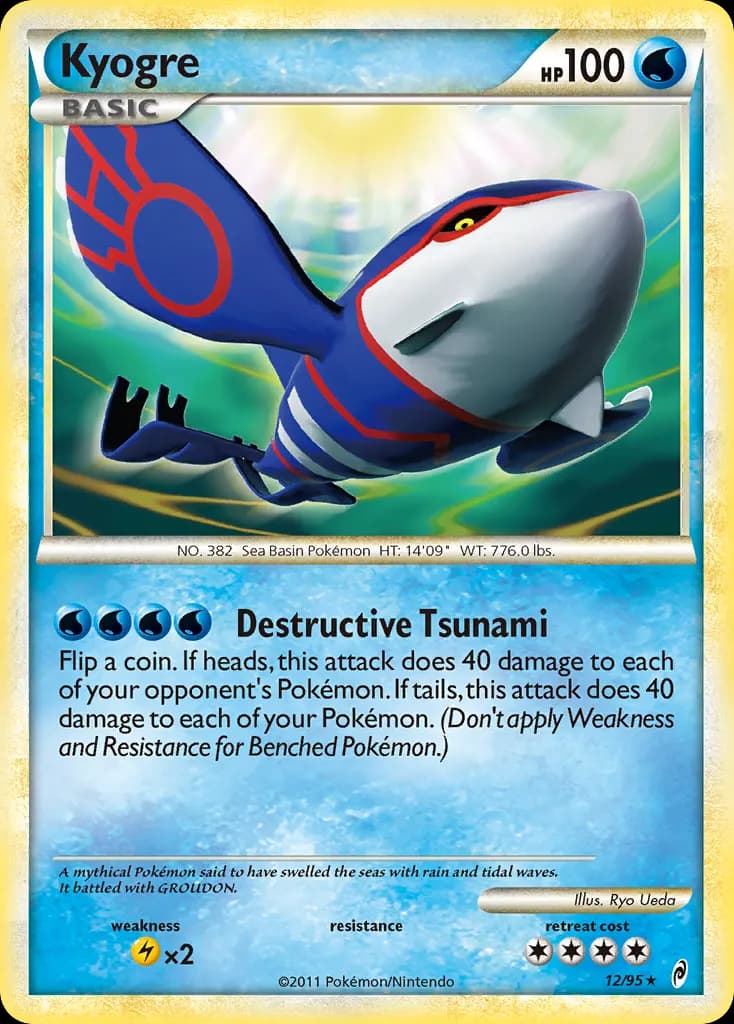 Kyogre — L'appel des Légendes 12 French Pokémon card