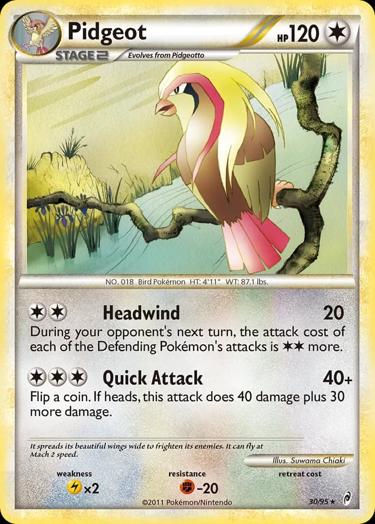 Pidgeot — Call of Legends 30 Pokémon card