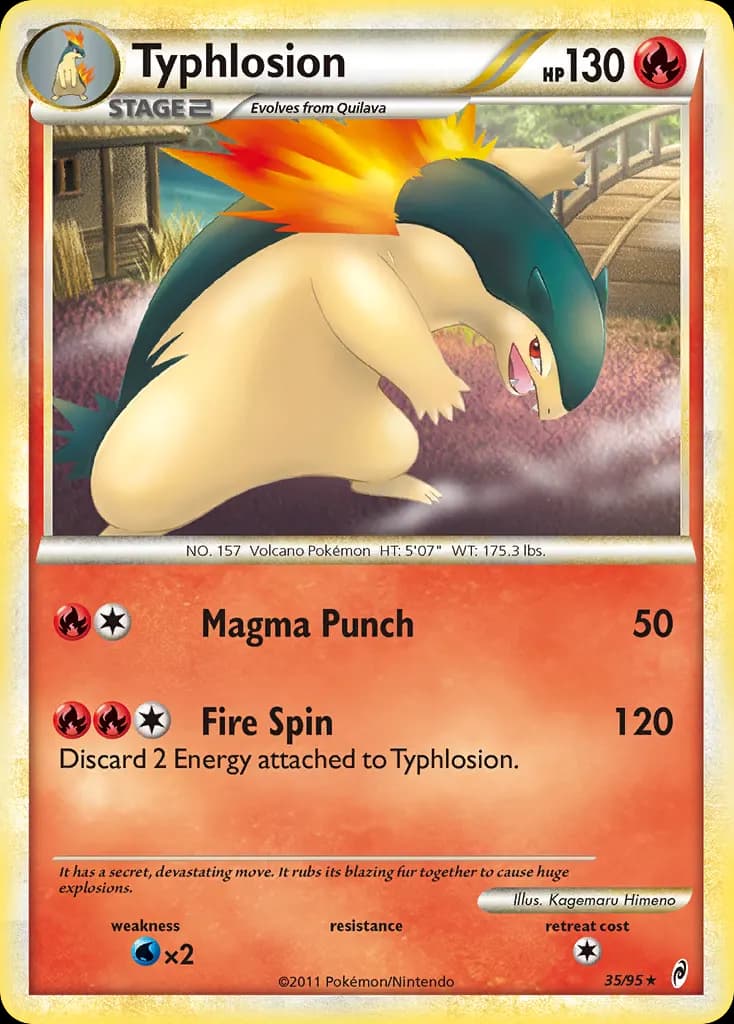 Typhlosion — Call of Legends 35 Pokémon card