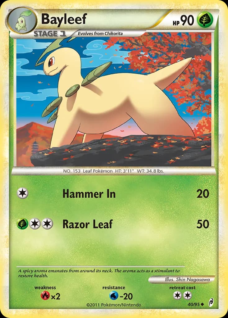 Bayleef — Call of Legends 40 Pokémon card