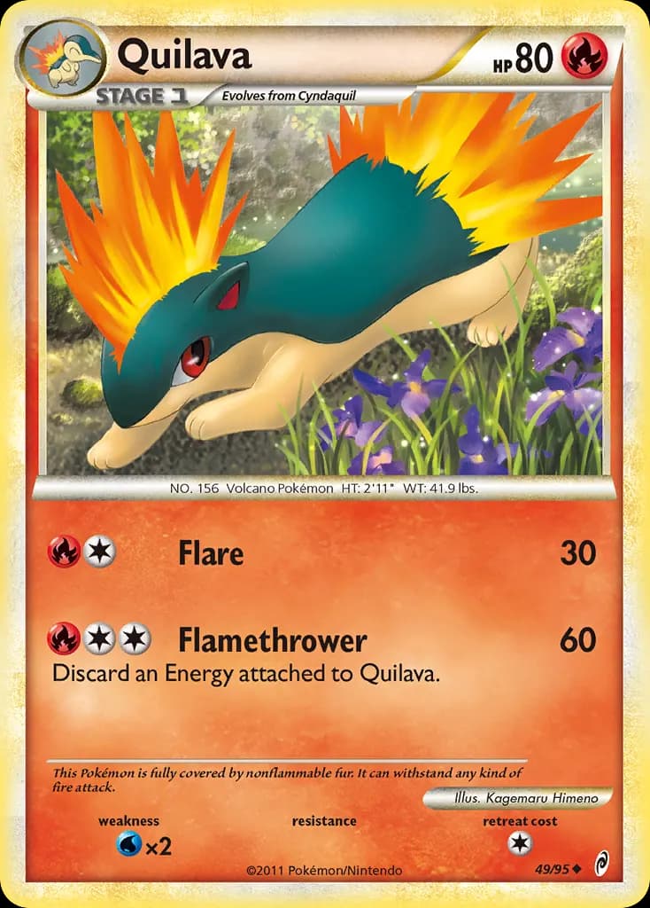 Feurisson — L'appel des Légendes 49 French Pokémon card