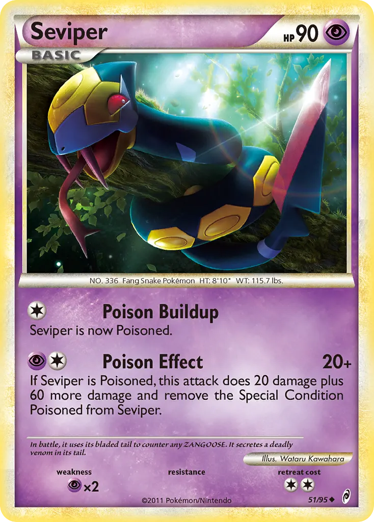 Seviper — Call of Legends 51 Pokémon card
