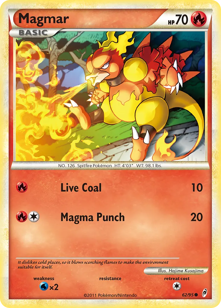 Magmar — Call of Legends 62 Pokémon card