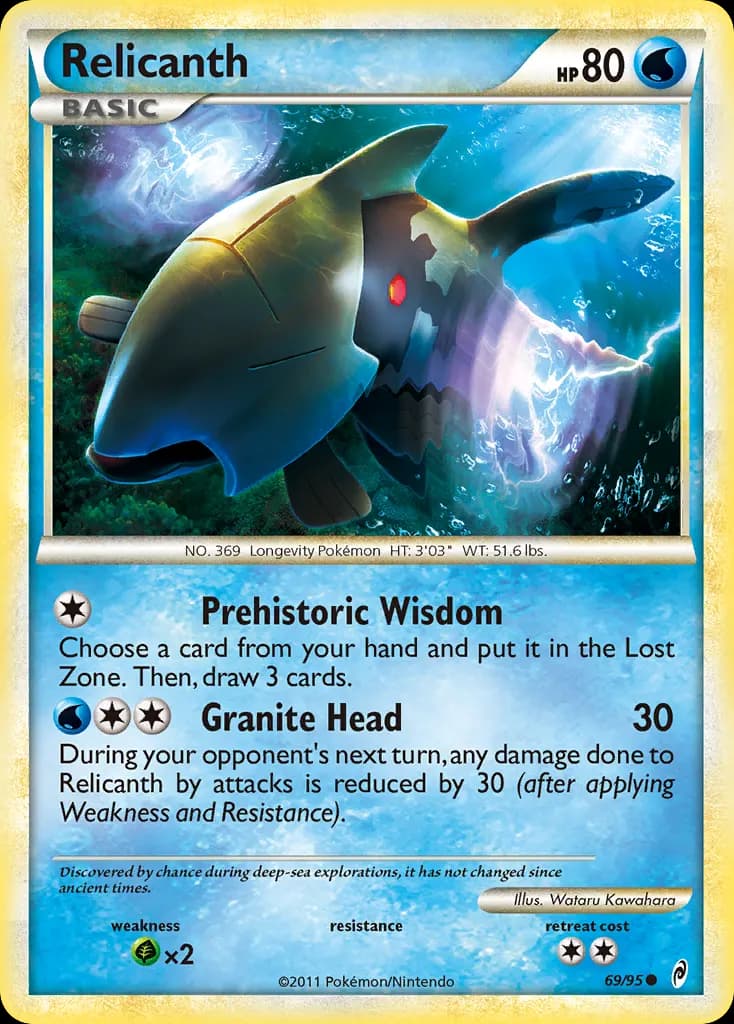 Relicanth — Call of Legends 69 Pokémon card