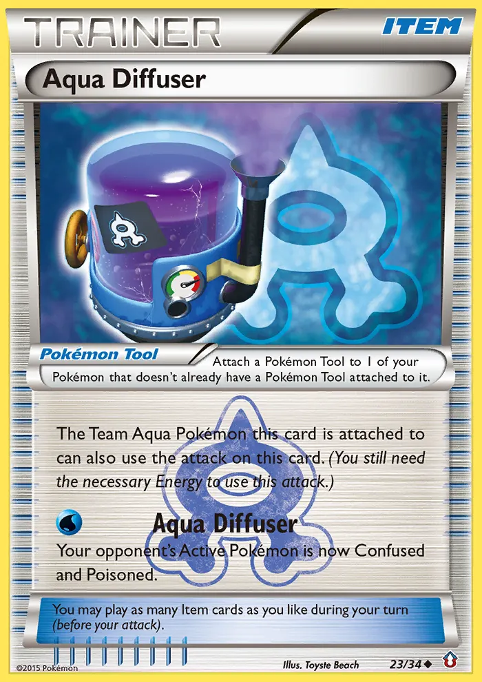 Difusor Aqua — Crise Dupla 23 Portuguese Pokémon card