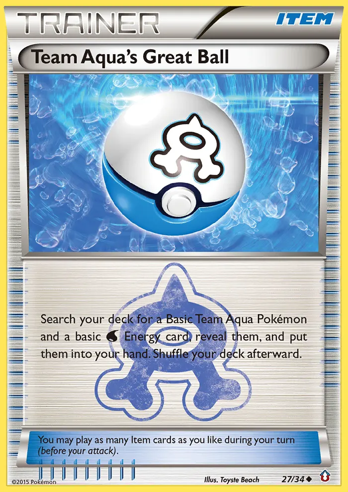 Team Aqua's Great Ball — Double Crisis 27 Pokémon card