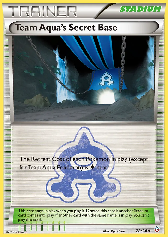Base Secreta da Equipe Aqua — Crise Dupla 28 Portuguese Pokémon card