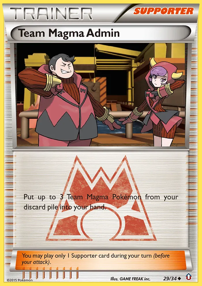 Team Magma Admin — Double Crisis 29 Pokémon card