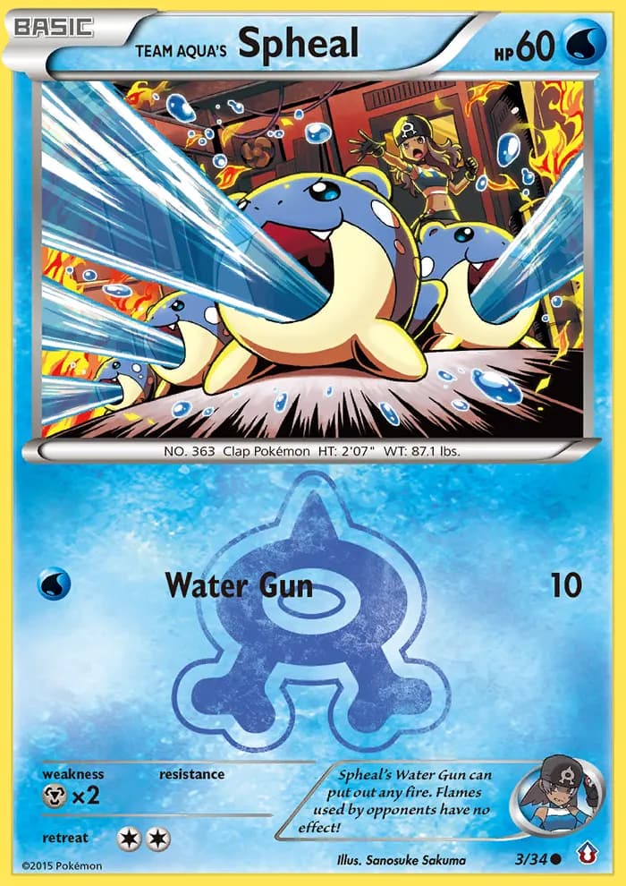 Spheal da Equipe Aqua — Crise Dupla 3 Portuguese Pokémon card