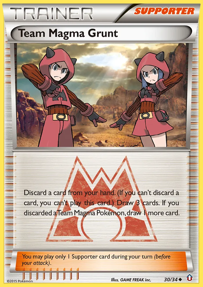 Team Magma Grunt — Double Crisis 30 Pokémon card