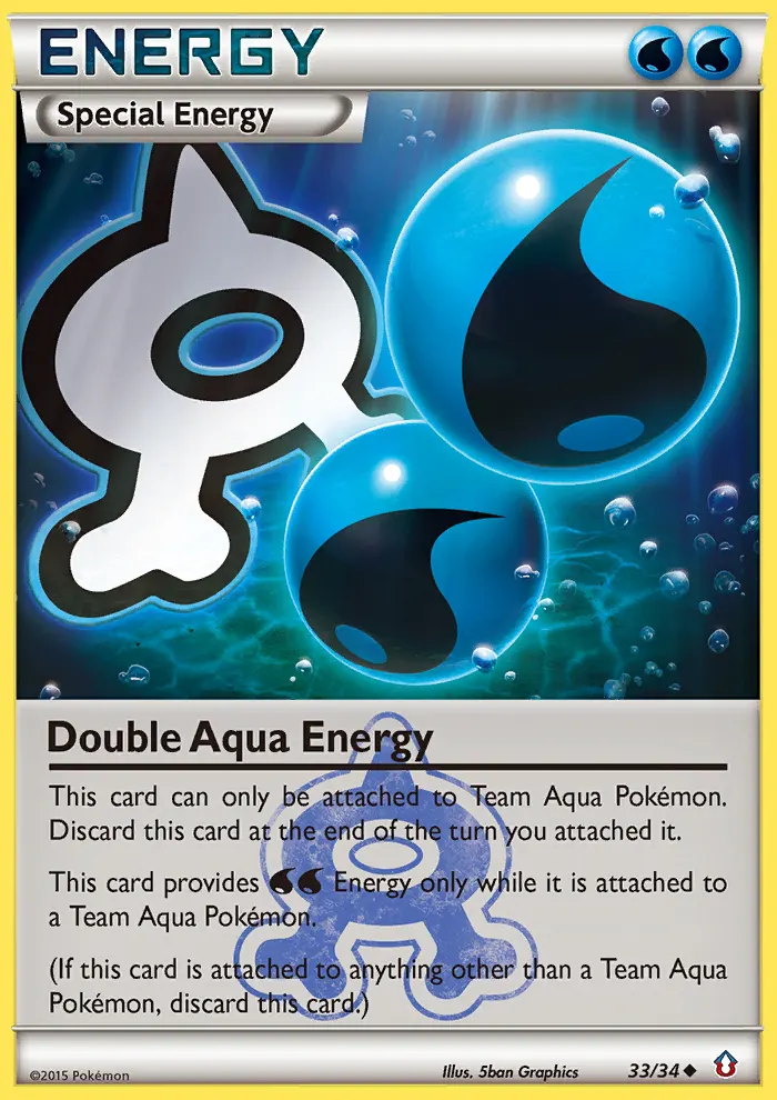 Energia Aqua Dupla — Crise Dupla 33 Portuguese Pokémon card