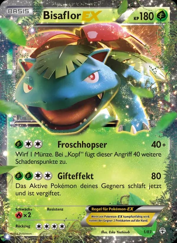 Bisaflor-EX — Generationen 1 German Pokémon card