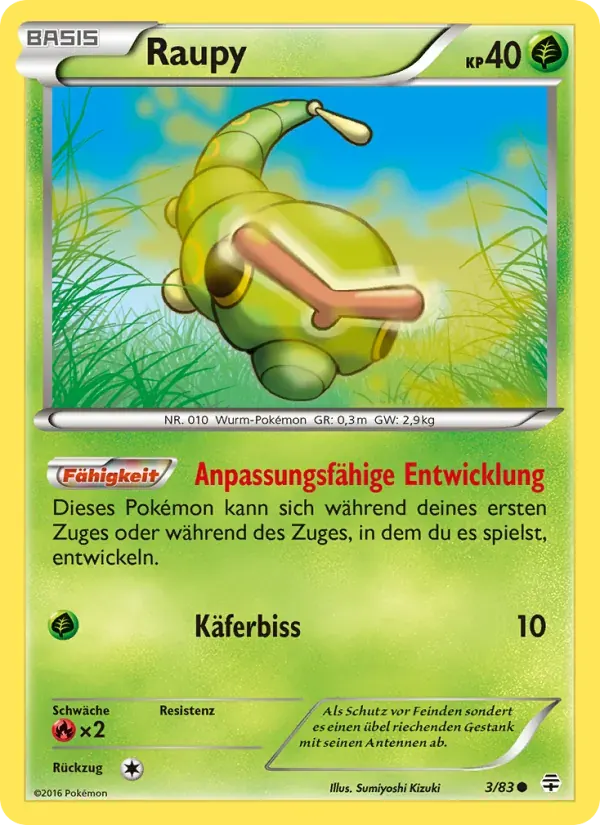Raupy — Generationen 3 German Pokémon card