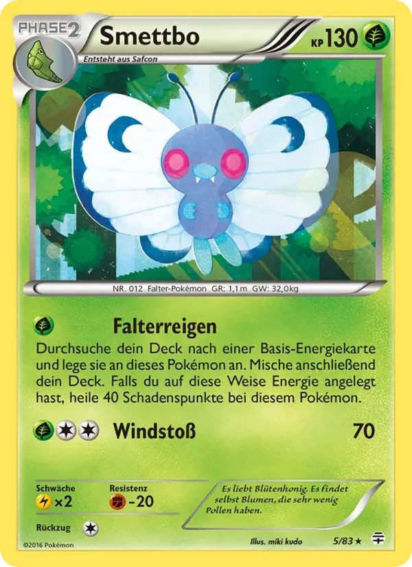 Smettbo — Generationen 5 German Pokémon card