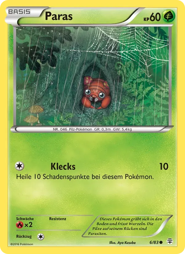 Paras — Generationen 6 German Pokémon card