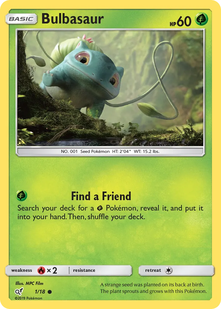 Bulbizarre — Détective Pikachu 1 French Pokémon card