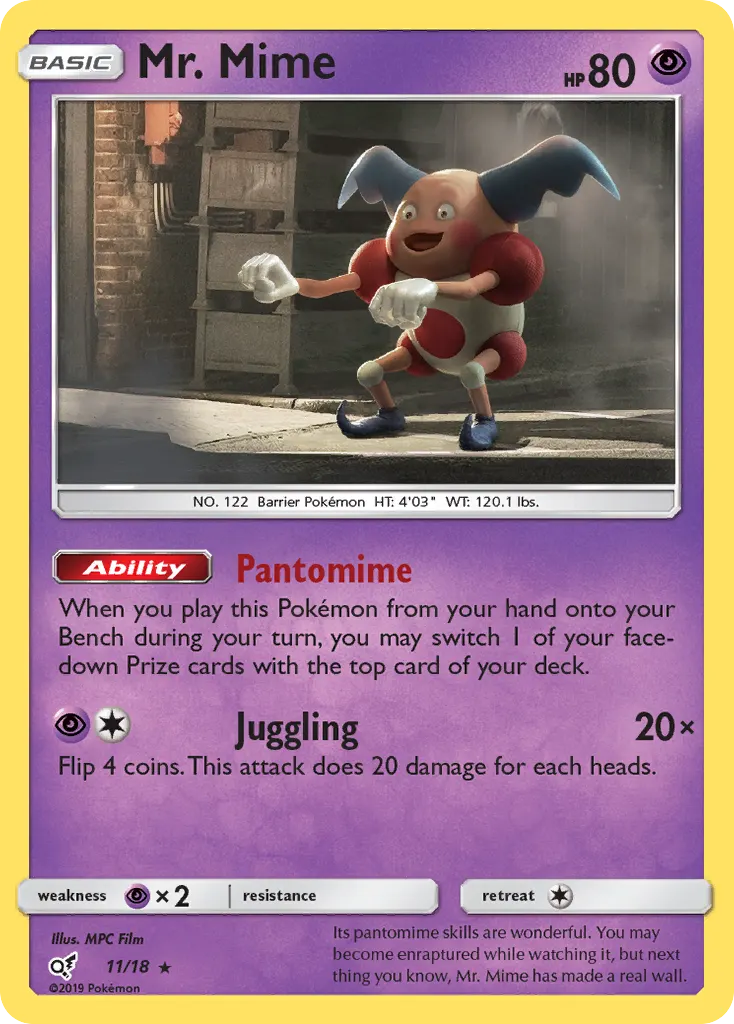 M. Mime — Détective Pikachu 11 French Pokémon card