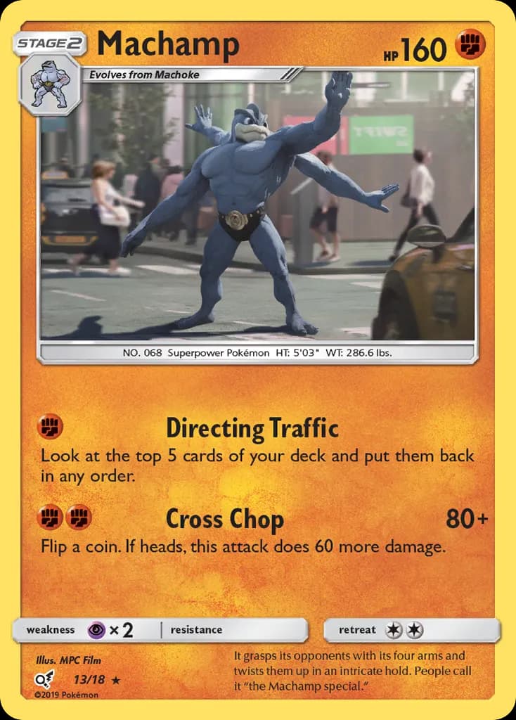 Machamp — Detective Pikachu 13 Pokémon card