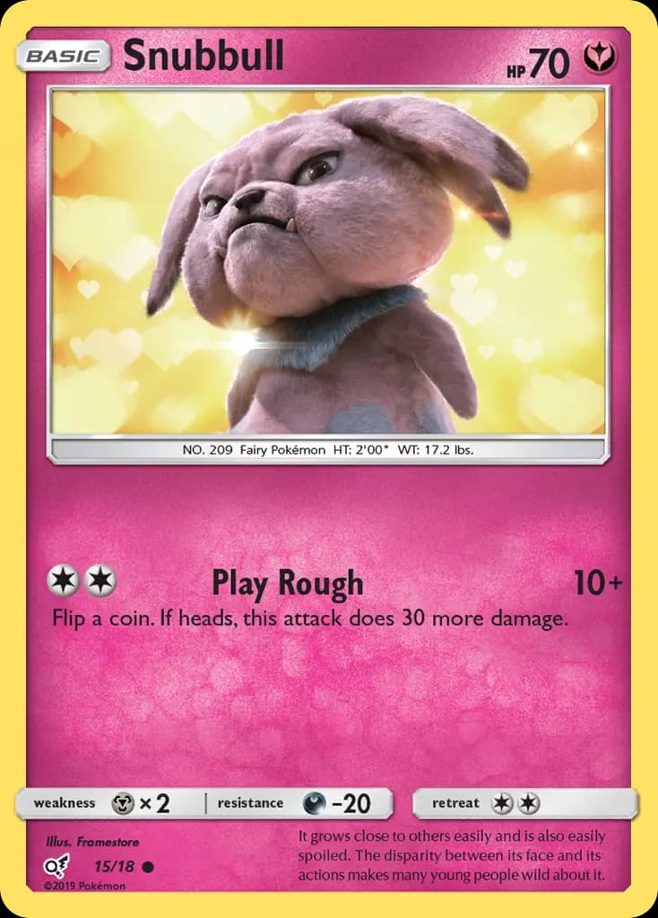 Snubbull — Detective Pikachu 15 Pokémon card