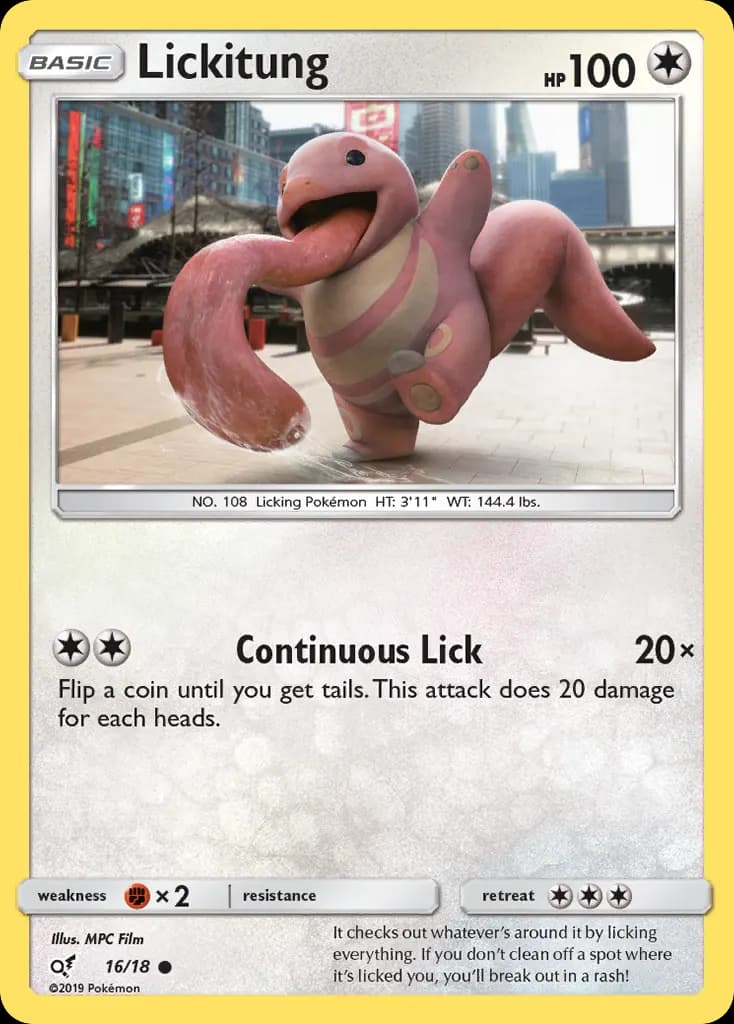 Lickitung — Detective Pikachu 16 Pokémon card