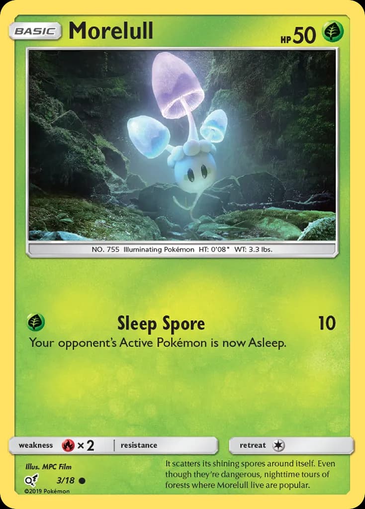 Morelull — Detective Pikachu 3 Pokémon card