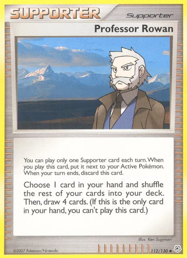 Professor Rowan — Diamond & Pearl 112 Pokémon card