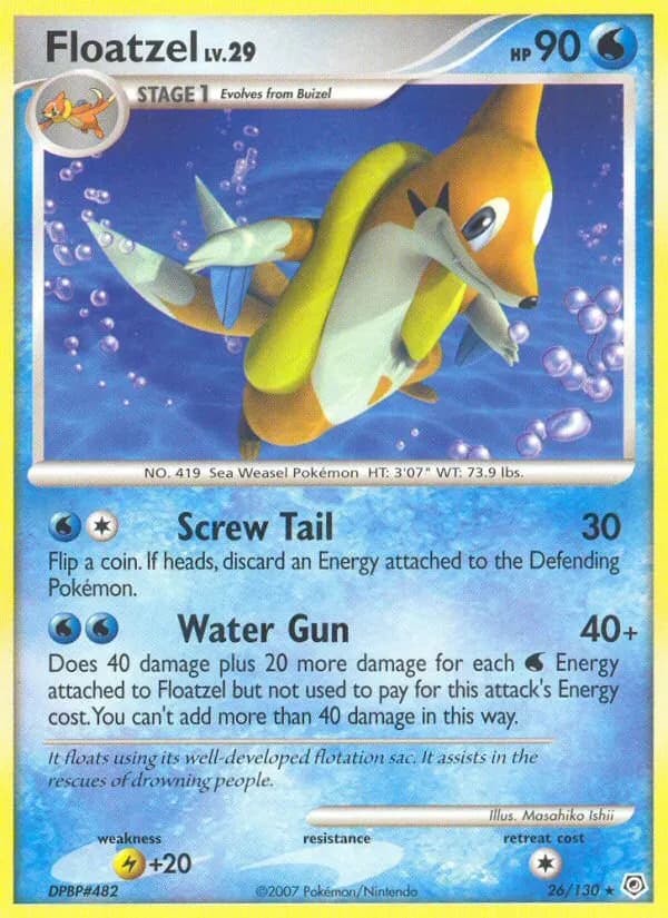 Floatzel — Diamond & Pearl 26 Pokémon card