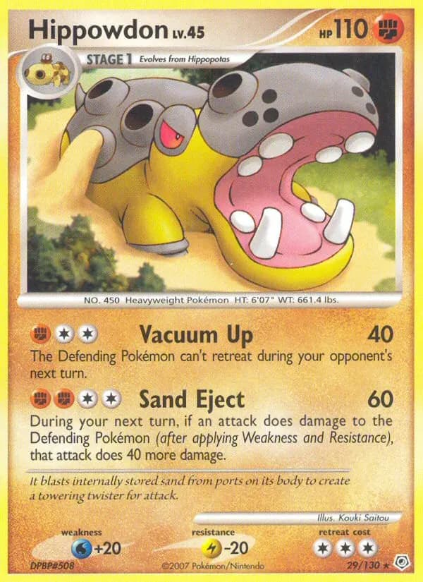 Hippowdon — Diamond & Pearl 29 Pokémon card