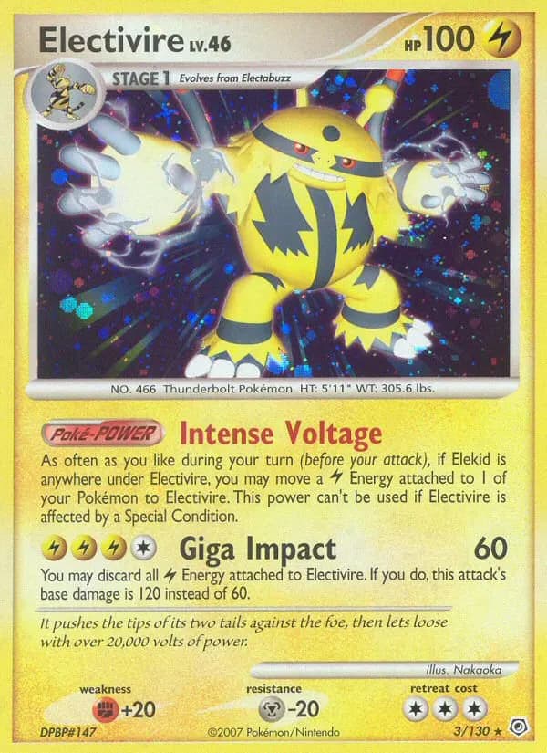 Elevoltek — Diamant & Perl 3 German Pokémon card